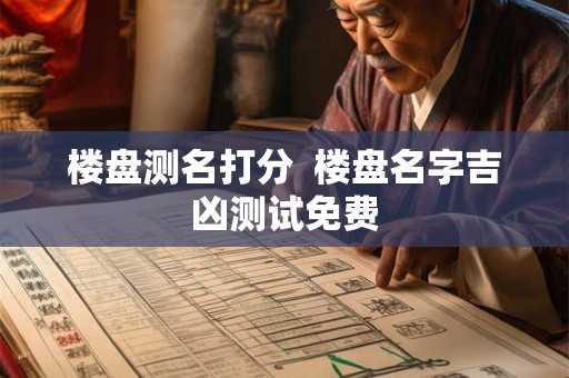 楼盘测名打分  楼盘名字吉凶测试免费