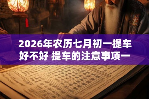 2026年农历七月初一提车好不好 提车的注意事项一览
