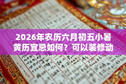 2026年农历六月初五小暑黄历宜忌如何?可以装修动土吗? 2026年农历六月初五小暑黄历宜忌如何?可以装修动土吗?