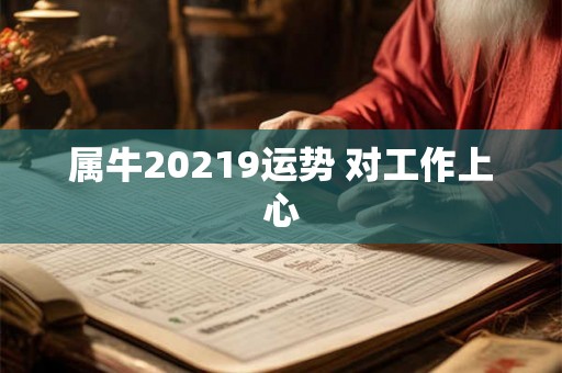 属牛20219运势 对工作上心