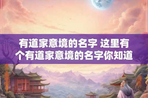有道家意境的名字 这里有个有道家意境的名字你知道它是什么吗