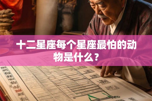 十二星座每个星座最怕的动物是什么？