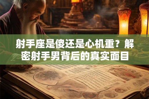 射手座是傻还是心机重？解密射手男背后的真实面目