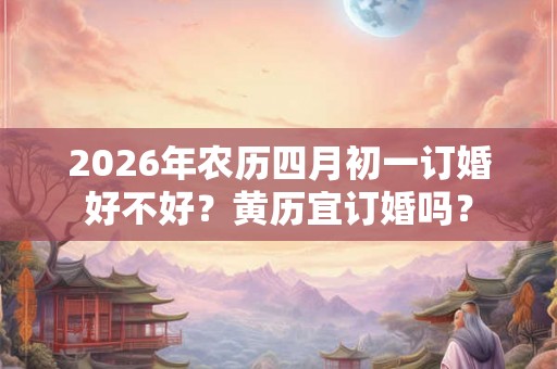 2026年农历四月初一订婚好不好？黄历宜订婚吗？