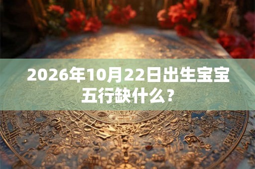 2026年10月22日出生宝宝五行缺什么？