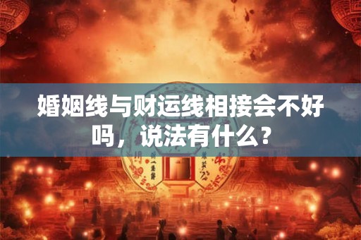 婚姻线与财运线相接会不好吗，说法有什么？