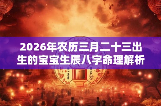 2026年农历三月二十三出生的宝宝生辰八字命理解析