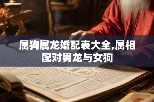 属狗属龙婚配表大全,属相配对男龙与女狗