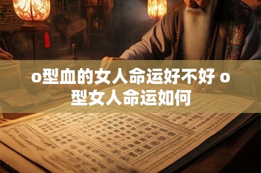 o型血的女人命运好不好 o型女人命运如何