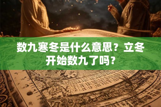 数九寒冬是什么意思?立冬开始数九了吗? 数九寒冬是什么意思?立冬开始数九了吗?