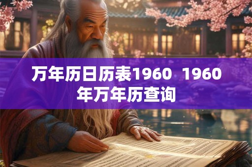 万年历日历表1960 1960年万年历查询 万年历日历表1960 1960年万年历查询
