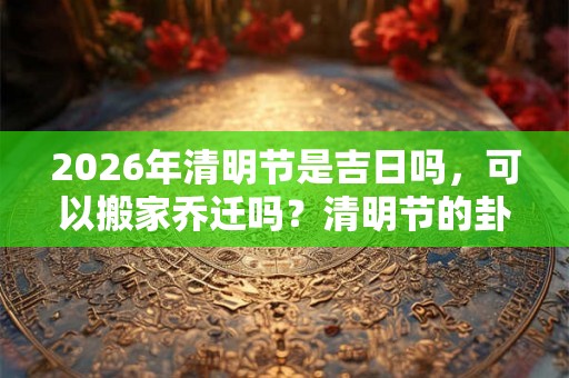 2026年清明节是吉日吗，可以搬家乔迁吗？清明节的卦象如何？