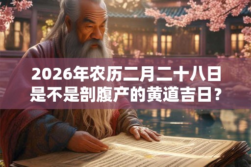 2026年农历二月二十八日是不是剖腹产的黄道吉日？