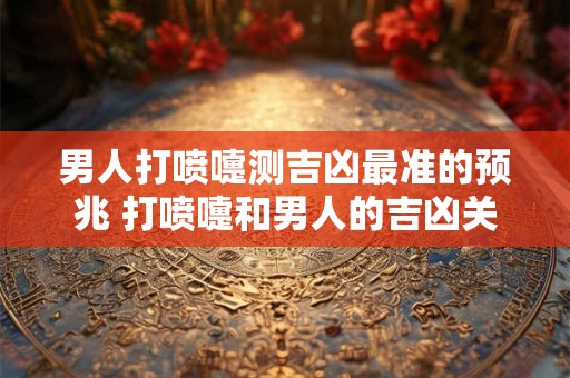 男人打喷嚏测吉凶最准的预兆 打喷嚏和男人的吉凶关系最为密切
