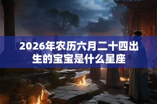 2026年农历六月二十四出生的宝宝是什么星座