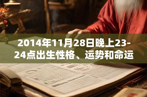 2014年11月28日晚上23-24点出生性格、运势和命运