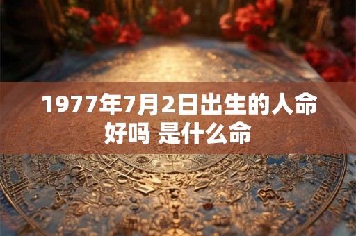 1977年7月2日出生的人命好吗 是什么命 1977年7月2日出生的人命好吗 是什么命