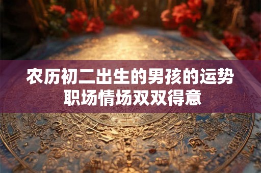 农历初二出生的男孩的运势 职场情场双双得意