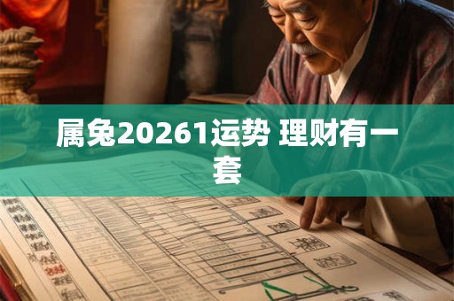 属兔20261运势 理财有一套