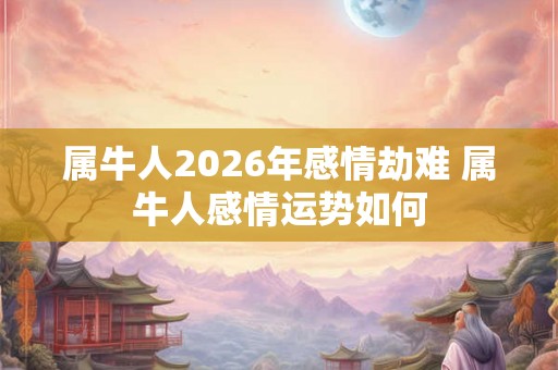 属牛人2026年感情劫难 属牛人感情运势如何 属牛人2026年感情劫难 属牛人感情运势如何