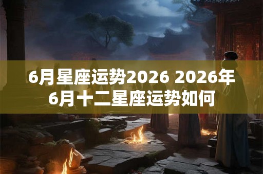 6月星座运势2026 2026年6月十二星座运势如何 6月星座运势2026 2026年6月十二星座运势如何