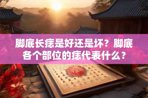 脚底长痣是好还是坏？脚底各个部位的痣代表什么？