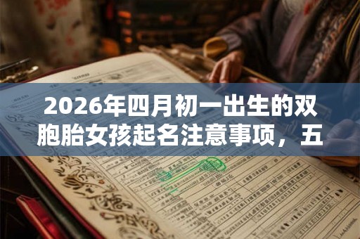 2026年四月初一出生的双胞胎女孩起名注意事项，五行属什么