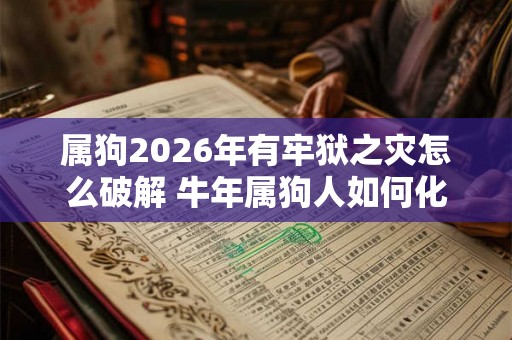 属狗2026年有牢狱之灾怎么破解 牛年属狗人如何化解灾难