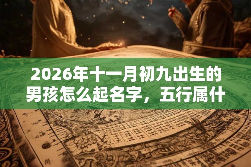 2026年十一月初九出生的男孩怎么起名字，五行属什么