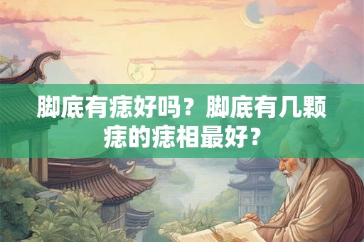 脚底有痣好吗？脚底有几颗痣的痣相最好？