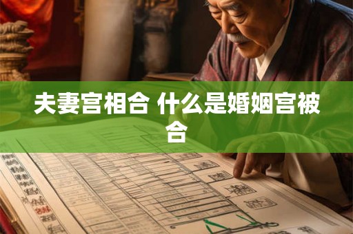 夫妻宫相合 什么是婚姻宫被合