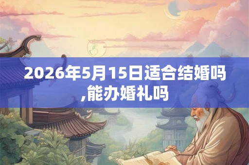 2026年5月15日适合结婚吗,能办婚礼吗 2026年5月15日适合结婚吗,能办婚礼吗