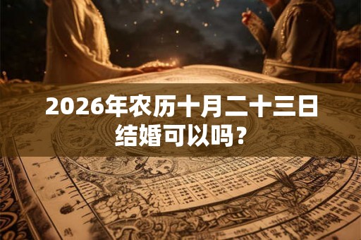 2026年农历十月二十三日结婚可以吗？