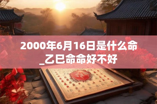 2000年6月16日是什么命_乙巳命命好不好 2000年6月16日是什么命_乙巳命命好不好