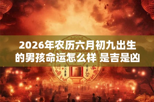 2026年农历六月初九出生的男孩命运怎么样 是吉是凶