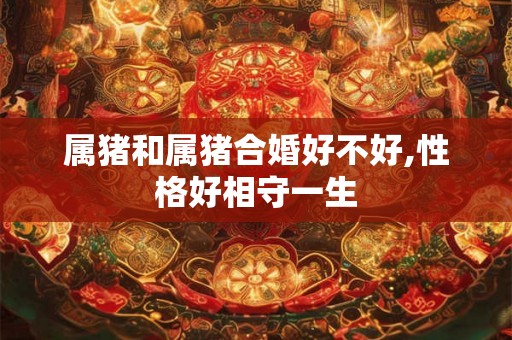 属猪和属猪合婚好不好,性格好相守一生