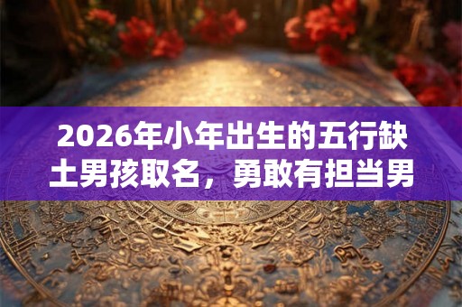2026年小年出生的五行缺土男孩取名，勇敢有担当男孩名字