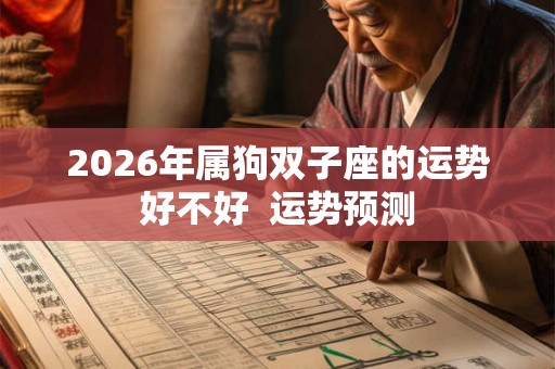 2026年属狗双子座的运势好不好 运势预测 2026年属狗双子座的运势好不好 运势预测
