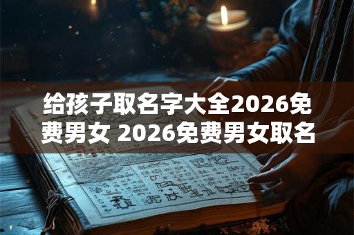 给孩子取名字大全2026免费男女 2026免费男女取名大全
