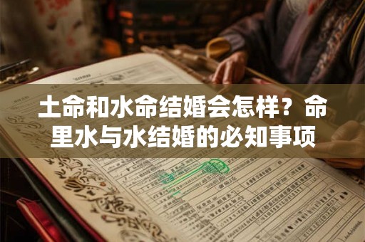土命和水命结婚会怎样？命里水与水结婚的必知事项