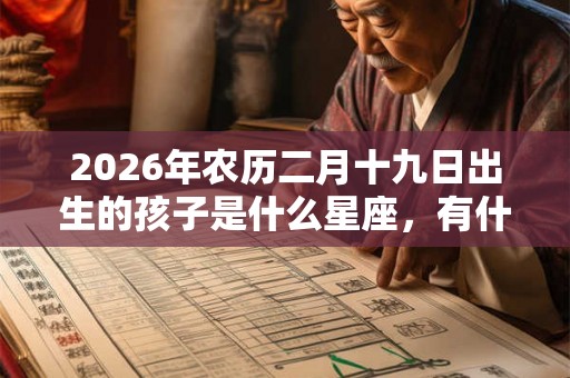 2026年农历二月十九日出生的孩子是什么星座，有什么优点？
