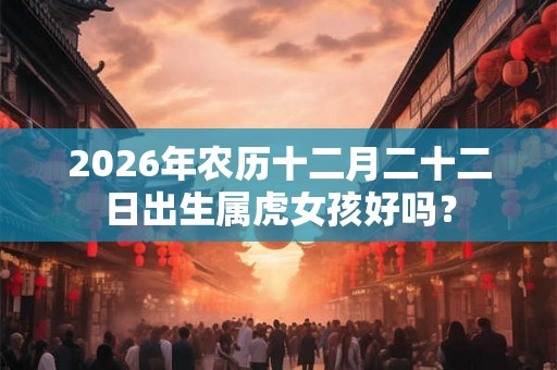 2026年农历十二月二十二日出生属虎女孩好吗？