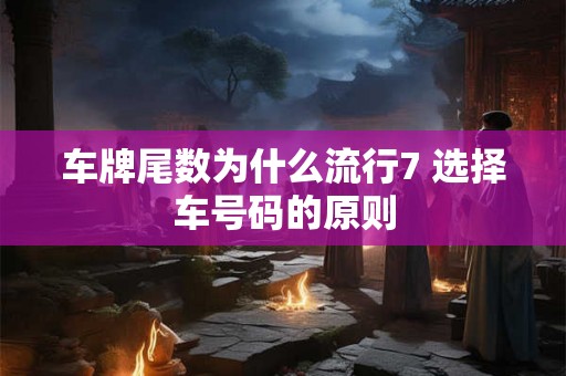 车牌尾数为什么流行7 选择车号码的原则