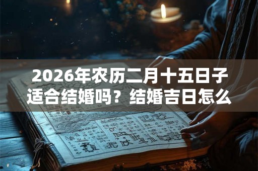 2026年农历二月十五日子适合结婚吗？结婚吉日怎么看？
