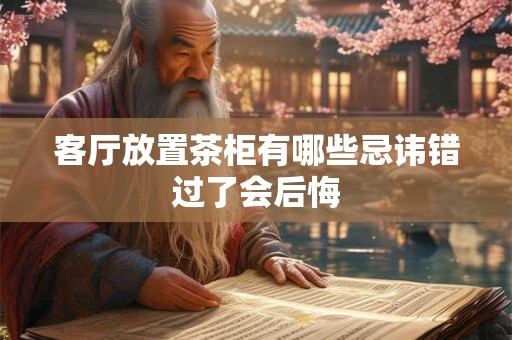 客厅放置茶柜有哪些忌讳错过了会后悔