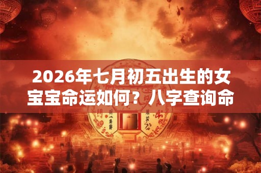 2026年七月初五出生的女宝宝命运如何？八字查询命理