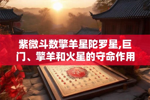 紫微斗数擎羊星陀罗星,巨门、擎羊和火星的守命作用