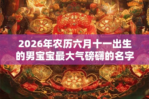 2026年农历六月十一出生的男宝宝最大气磅礴的名字