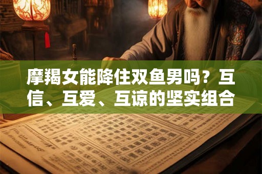 摩羯女能降住双鱼男吗？互信、互爱、互谅的坚实组合
