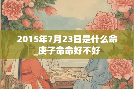 2015年7月23日是什么命_庚子命命好不好